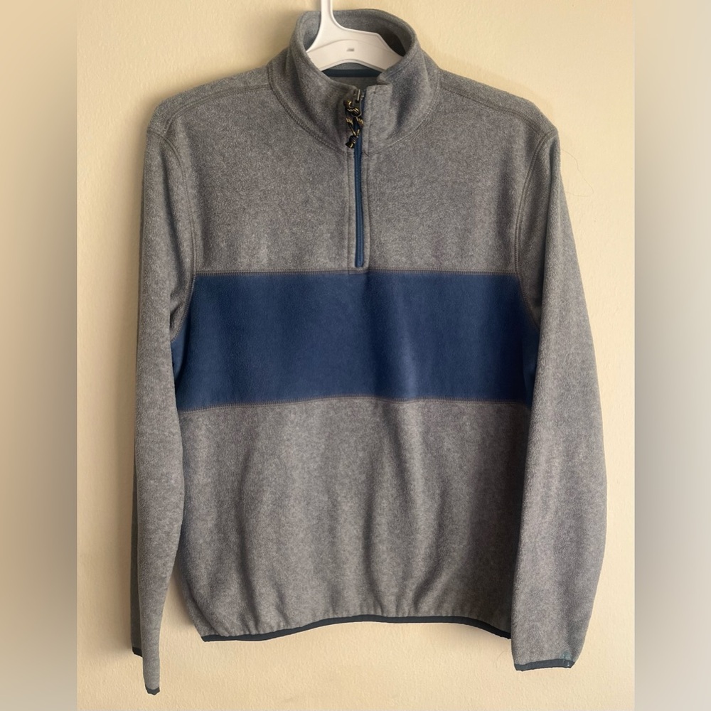 GAP Men's Zip-Up Sweater in Gray and Blue